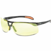 Protege Black Frame, Amber Lens, Safety Glasses