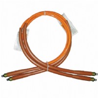 1/4in double acting hose assembly c/w fittings, 300in long