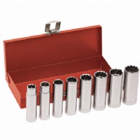 8-Piece 1/2in Drive, Deep-Socket Wrench Set