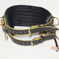 Lineman Body Belt 4-Dee D19 c/w Tongue Buckle Upper & Lower, Moisture Wicking Material Inside Of Belt