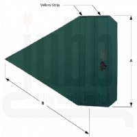 Green Replacement Velcro Flags, 12in x 12in.
