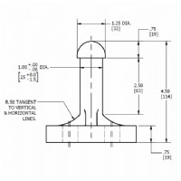 Bronze Ground Stud 90 Degree