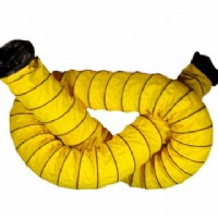 8in Dia.. X 25ft high retractable vent hose, sleeve one end